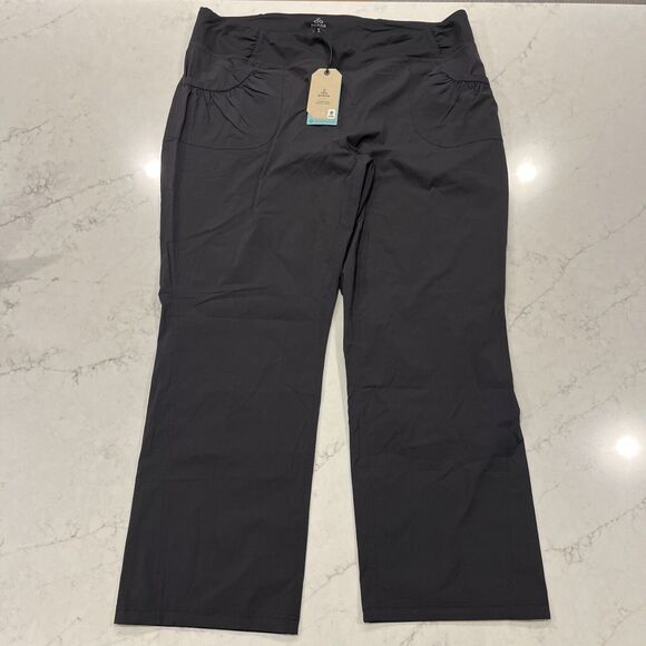 Prana NEW Summit Pant Plus Womens 3X Black Stretch Pockets Hiking Travel Outoor - Picture 1 of 16